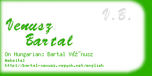 venusz bartal business card